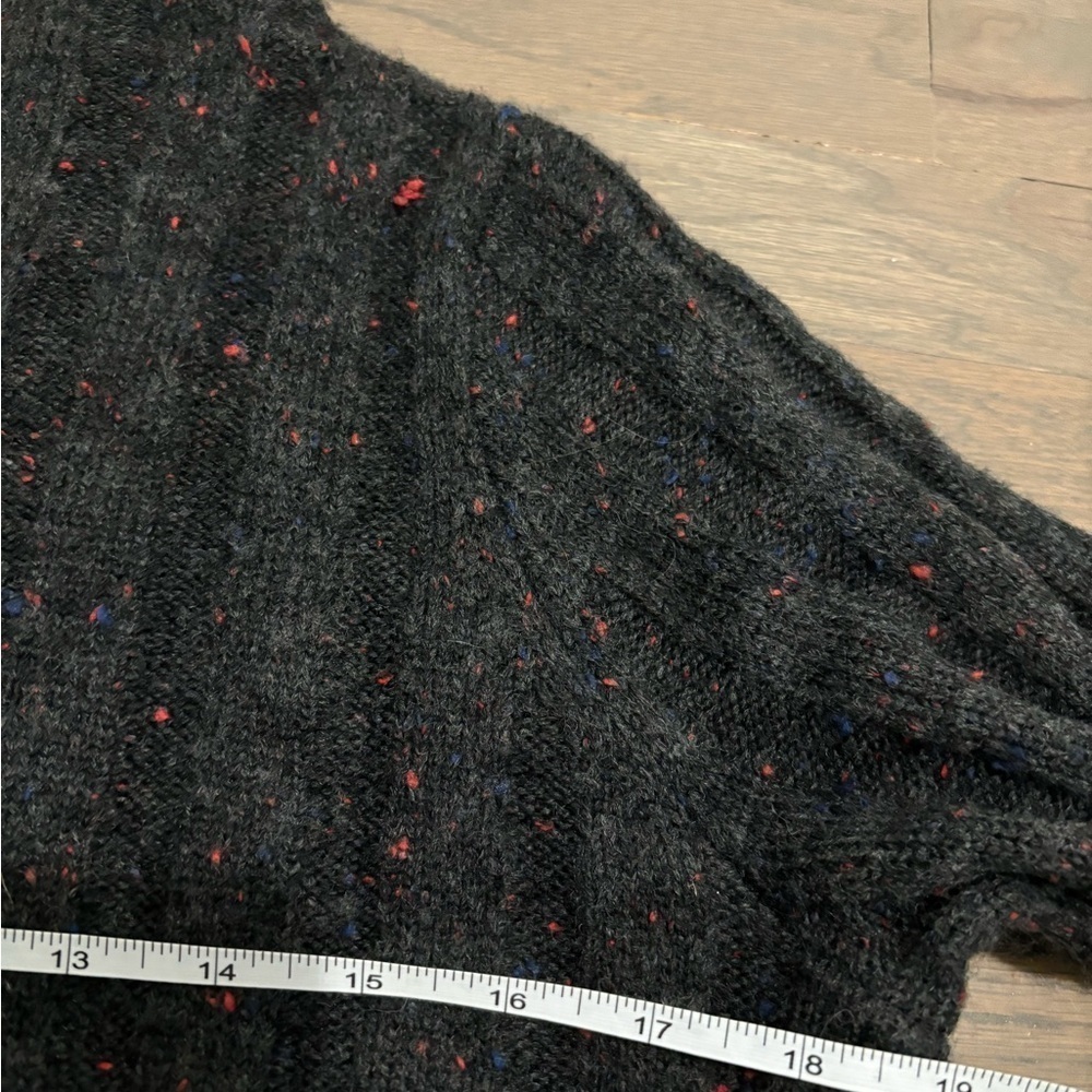 Madewell Coal Gray DONEGAL Rolled Mock Neck Wool Blend Sweater Dress. Small - Picture 7 of 9